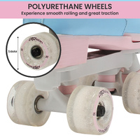Circle Society Adjustable Kids Quad Roller Skates In Cotton Candy thumbnail