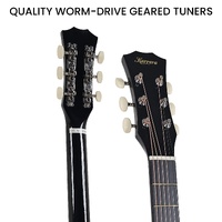 Karrera 38in Cutaway Acoustic Guitar with guitar bag - Black thumbnail