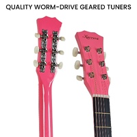 Karrera 38in Cutaway Acoustic Guitar with guitar bag - Pink thumbnail
