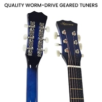 Karrera 38in Pro Cutaway Acoustic Guitar with Bag Strings - Blue Burst thumbnail