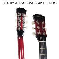 Karrera 38in Pro Cutaway Acoustic Guitar with guitar bag - Red Burst thumbnail