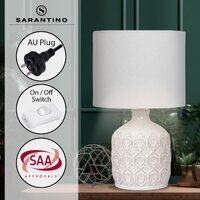 Sarantino Ceramic Table Lamp In Cream thumbnail