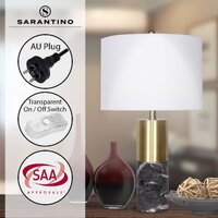 Sarantino Metal and Marble Table Lamp in Black thumbnail