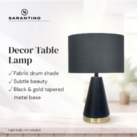Sarantino Metal Table Lamp in Black and Gold thumbnail
