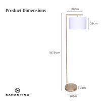 Sarantino 90-Degree Modern Arc Floor Lamp thumbnail