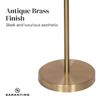 Sarantino Brushed Gold Height-Adjustable Metal Floor Lamp thumbnail