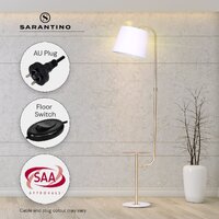 Sarantino Marble & Metal End Table Top Floor Lamp thumbnail