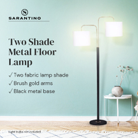 Sarantino Black/Brass Finish Reading Light  Electric Table Lamp thumbnail