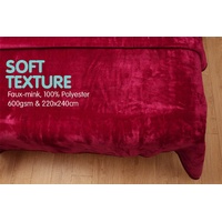 Laura Hill Mink Blanket Double Sided Queen Size Soft Plush Bed Faux Throw Rug 220 X 240cm thumbnail