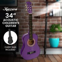 Karrera 34in Acoustic Children no cut Guitar - Purple thumbnail