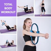 Powertrain Pilates Ring Band Yoga Home Workout Exercise Band Blue thumbnail