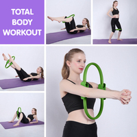 Powertrain Pilates Ring Band Yoga Home Workout Exercise Band Green thumbnail