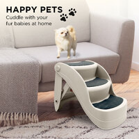 Furtastic 38cm Foldable Pet Stairs Ramp - White thumbnail