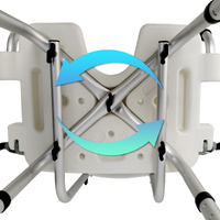 Orthonica Height Adjustable Aluminium Shower Chair With Adjustable Armrests thumbnail