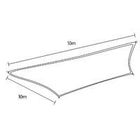 Wallaroo Square Shade Sail 10m x 10m - Sand thumbnail