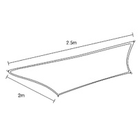 Wallaroo Rectangular Shade Sail 2 x 2.5m thumbnail