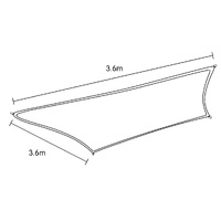 Wallaroo Square Shade Sail 3.6m x 3.6m - Sand thumbnail