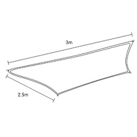 Wallaroo Rectangular Shade Sail 3 x 2.5m - Sand thumbnail