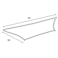 Wallaroo Rectangular Shade Sail Sand: 3m x 4m thumbnail