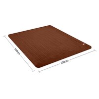 Laura Hill Heated Electric Blanket Throw Rug Coral Warm Fleece Brown thumbnail