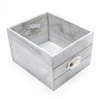 Bedside Table Drawer Vintage Side Table Storage Cabinet VALERIE GREY thumbnail