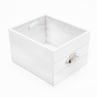 2X Bedside Table Drawer Vintage Side Table Storage Cabinet Bedroom VALERIE WHITE thumbnail