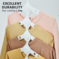 50X Plus Hanger Multiple Clothes Rack Organizer Foldable 10 Holes WHITE thumbnail