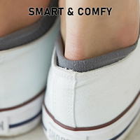 6X Rexy Cushion No Show Ankle Socks Large Non-Slip Breathable WHITE thumbnail