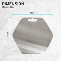 Stainless Steel Chopping Cutting Board Antibacterial Food Grade Hexagon thumbnail