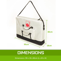 Massage Table Bed Portable Delux Wheeled Carry Bag 75cm WHITE thumbnail