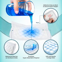 Dog Wrap Resuable Male L + 10X Diaper Booster Pads Disposable M thumbnail