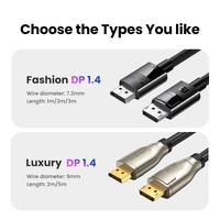 UGREEN 80390 DP V1.4 Male to Male Plastic Case Braided Cable 1M thumbnail