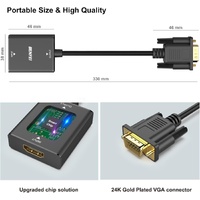 BENFEI HDMI to VGA, Uni-Directional HDMI Computer to VGA Monitor  Adapter (Female to Male) with 3.5mm Audio Jack thumbnail