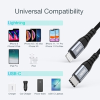 CHOETECH IP0042 USB-C MFI Certified iPhone Cable 3M thumbnail