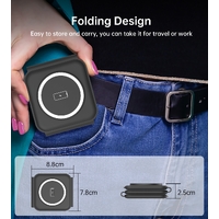 CHOETECH T588-F-BK 3-in-1 Foldable Fast Wireless Charger for Phone/Watch/Earphone thumbnail