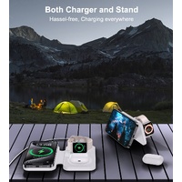 CHOETECH T616-F-WH 3in1 Magnetic Foldable Wireless Charger White thumbnail