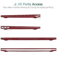 MacBook Air 13 Inch Case 2020 2019 2018, A1932, A2179,A2337 Shell Case Keyboard Cover Wine Red thumbnail