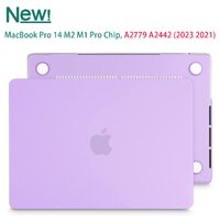 Suitable for  MacBook Pro 14 Max Inch Case 2023 2022 2021 M2 A2779 M1 A2442 Hardshell Case Keyboard Cover Purple thumbnail