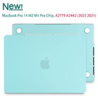 Suitable for  MacBook Pro 14 Max Inch Case 2023 2022 2021 M2 A2779 M1 A2442 Hardshell Case Keyboard Cover Turquoise thumbnail