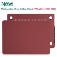 Suitable for  MacBook Pro 14 Max Inch Case 2023 2022 2021 M2 A2779 M1 A2442 Hardshell Case Keyboard Cover Wine Red thumbnail