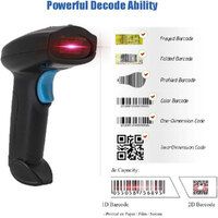 Wireless Barcode QR Bar Code Screen Scanner Data 1D 2D Reader USB Cable Mobile Payment Store thumbnail