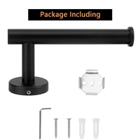 Toilet Paper Holder Black Wall Mount Bathroom Paper Roll Holder Roll Holder 304 thumbnail