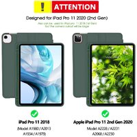 iPad Pro 11 Inch 2020 Soft Tpu Smart Premium Case Auto Sleep Wake Stand Cover Pencil holder Dark Green thumbnail