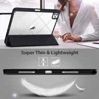 iPad Pro 11 Inch 2020-2022 Soft Tpu Smart Premium Case Auto Sleep Wake Stand Clear Cover Pencil holder Black thumbnail