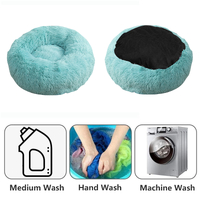 Pet Dog Bedding Warm Plush Round Comfortable Nest Comfy Sleeping kennel Green Large 90cm thumbnail