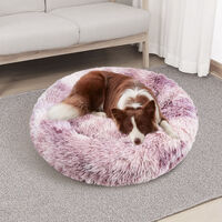 Pawfriends Dog Cat Pet Calming Bed Warm Soft Plush Round Nest Comfy Sleeping Kennel Cave 90 thumbnail