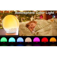 Sunrise Alarm Clock Wake Up Light 7 Sounds, Dual Alarms, Snooze, FM Radio thumbnail