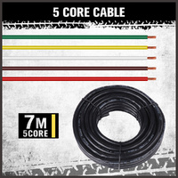 12V LED Trailer Tail Light Kit Pair Plug 7m 5 Core Wire 7 Pin Flat Plug Ute Set thumbnail