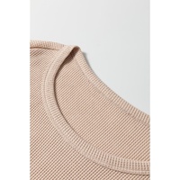 Parchment Textured Long Sleeve T Shirt and Pants Lounge Set - M thumbnail
