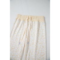 White Cheetah Print Two Piece Loose Fit Cozy Loungewear - S thumbnail